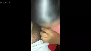 South Indian PLAYGIRL oral stimulation to her lover at his home