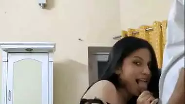 Sexy babe gives an Indian blowjob to her stepbrother