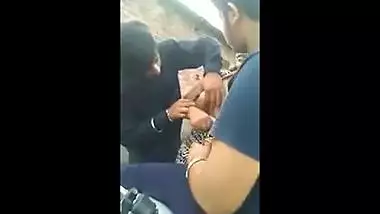 Hot large billibongs desi legal age teenager beauty receives her tits crammed in threesome!