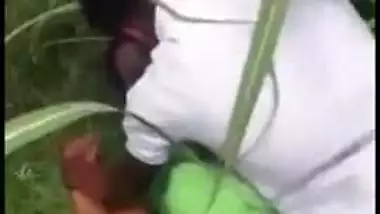 Voyeur films Desi mms video of village lovers caught fucking outdoor