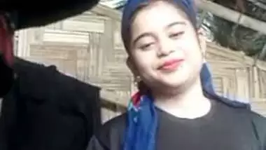 Sharp boobs show cute girlfriend on video call