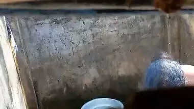 Tamil wife naked bathing caught by her relative