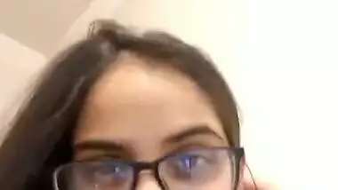 Sexy college girl showing her boobs and fingering pussy 2 video clips part 1