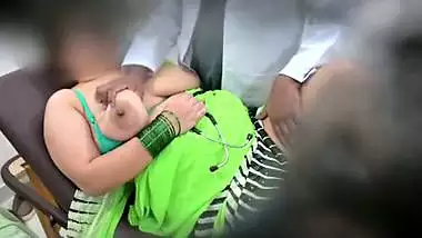 Doctor checking aunty big boobs and fingering pussy