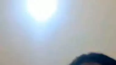 Indian wife shaved pussy rubbing in nude video making