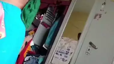 Grandmother wearing blouse and showing naked boobs