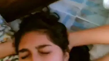 College girl mouth fucking by professor and cum on face