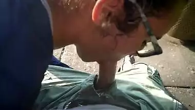 Public Agent - Deepthroat On Park Bench By Amateur Latina Teen Swallows Cum