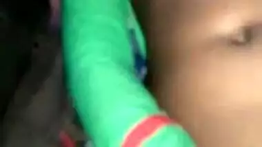 XXX lover touches Desi babe's boobs to show MMS video to whole world