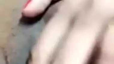 Cute Desi XXX girl showing her teen boobs and pussy on video call
