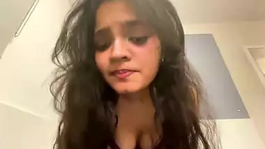 Sexy babe teases her viewers on an adult webcam in NRI porn