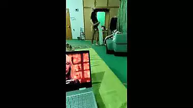 Cute hijab girl first time boobs show to lover