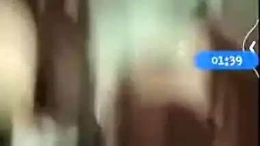 Guy reveals Desi girlfriend's tits to film porn video where he touches them