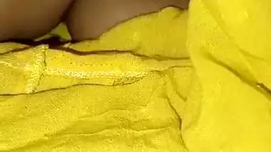 Sleeping sister boob touch by brother and nipple show